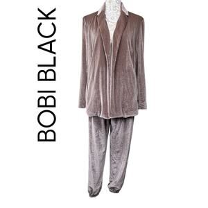 NWOT bobi BLACK‎ Velour Velvet Joggers Pink Mauve Size Large Barbiecore Softgirl